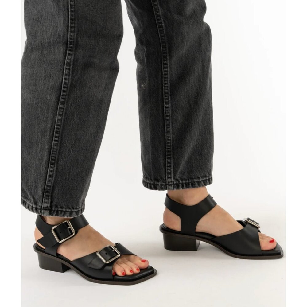 Lemaire Black Square 35m Heeled Sandals, size 36 - Picture 2 of 14